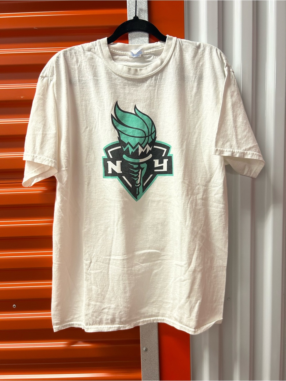 New York Liberty WNBA White Primary Logo Graphic T-Shirt